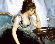 维克多加布里埃尔吉尔伯特 - A Young Lady Writing a Letter